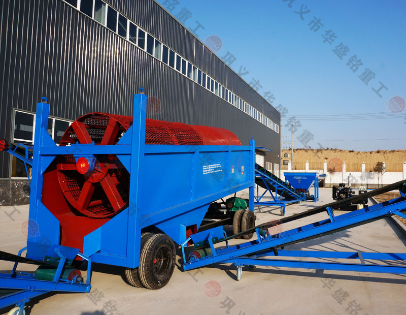 移动式滚筒筛试机现场 乐鱼网站_乐鱼(中国)重工